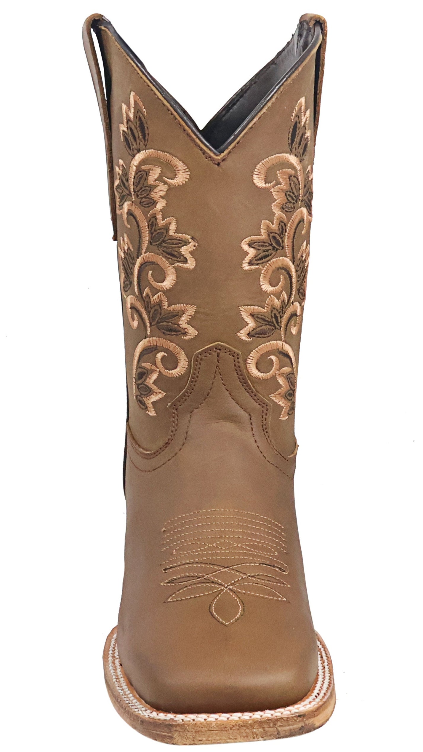 Silverton Amanda All Leather Wide Square Toe Boots (Tobacco)