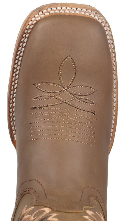 Silverton Amanda All Leather Wide Square Toe Boots (Tobacco)