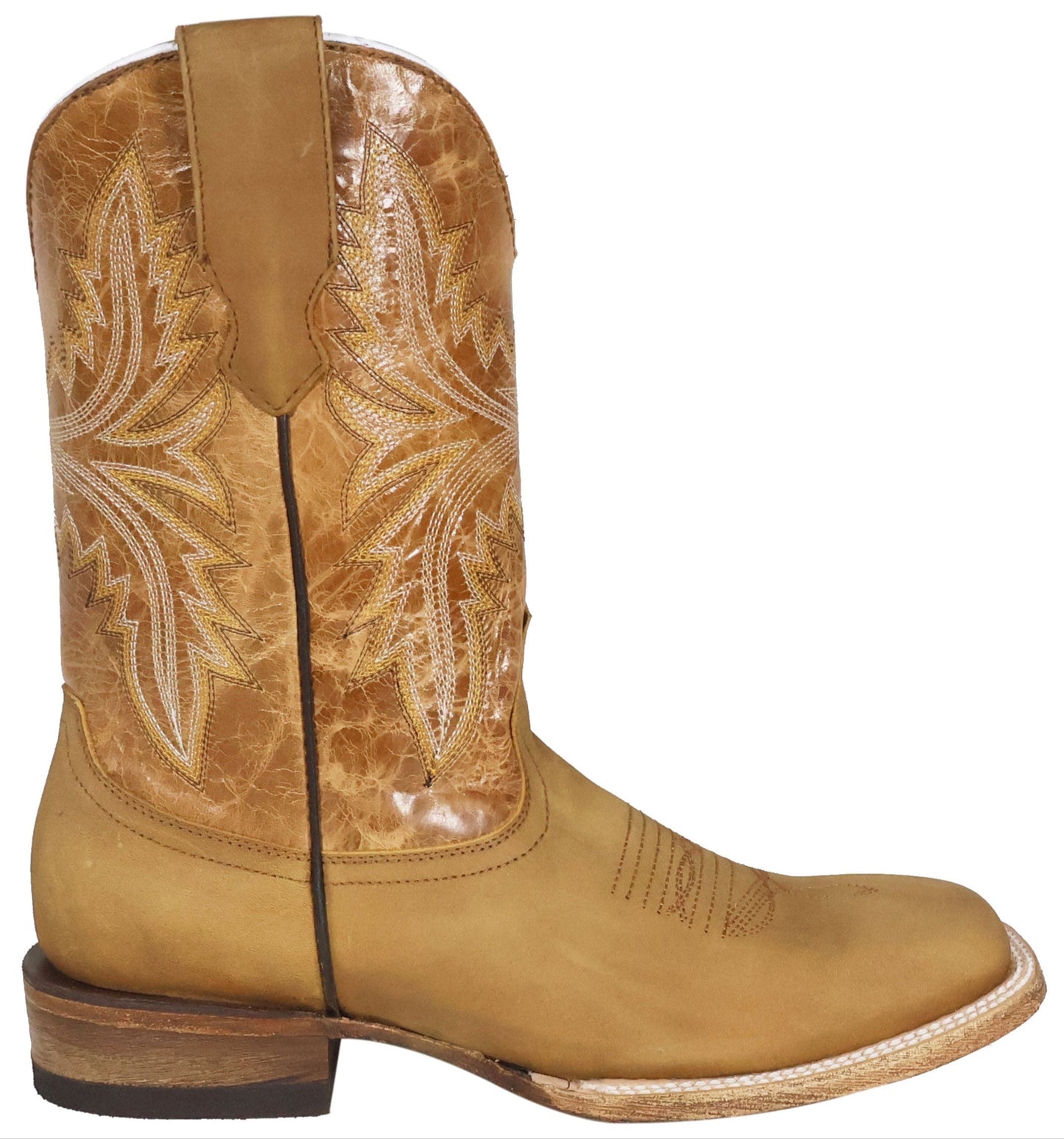 Silverton Austin All Leather Wide Square Toe Boots (Honey)