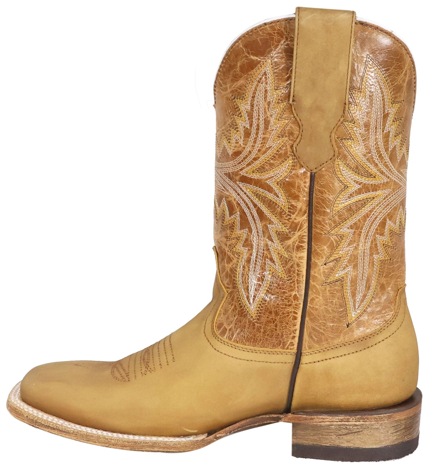 Silverton Austin All Leather Wide Square Toe Boots (Honey)
