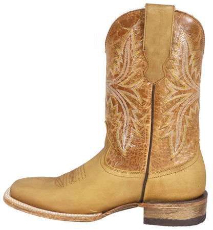 Silverton Austin All Leather Wide Square Toe Boots (Honey)