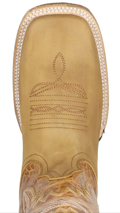 Silverton Austin All Leather Wide Square Toe Boots (Honey)