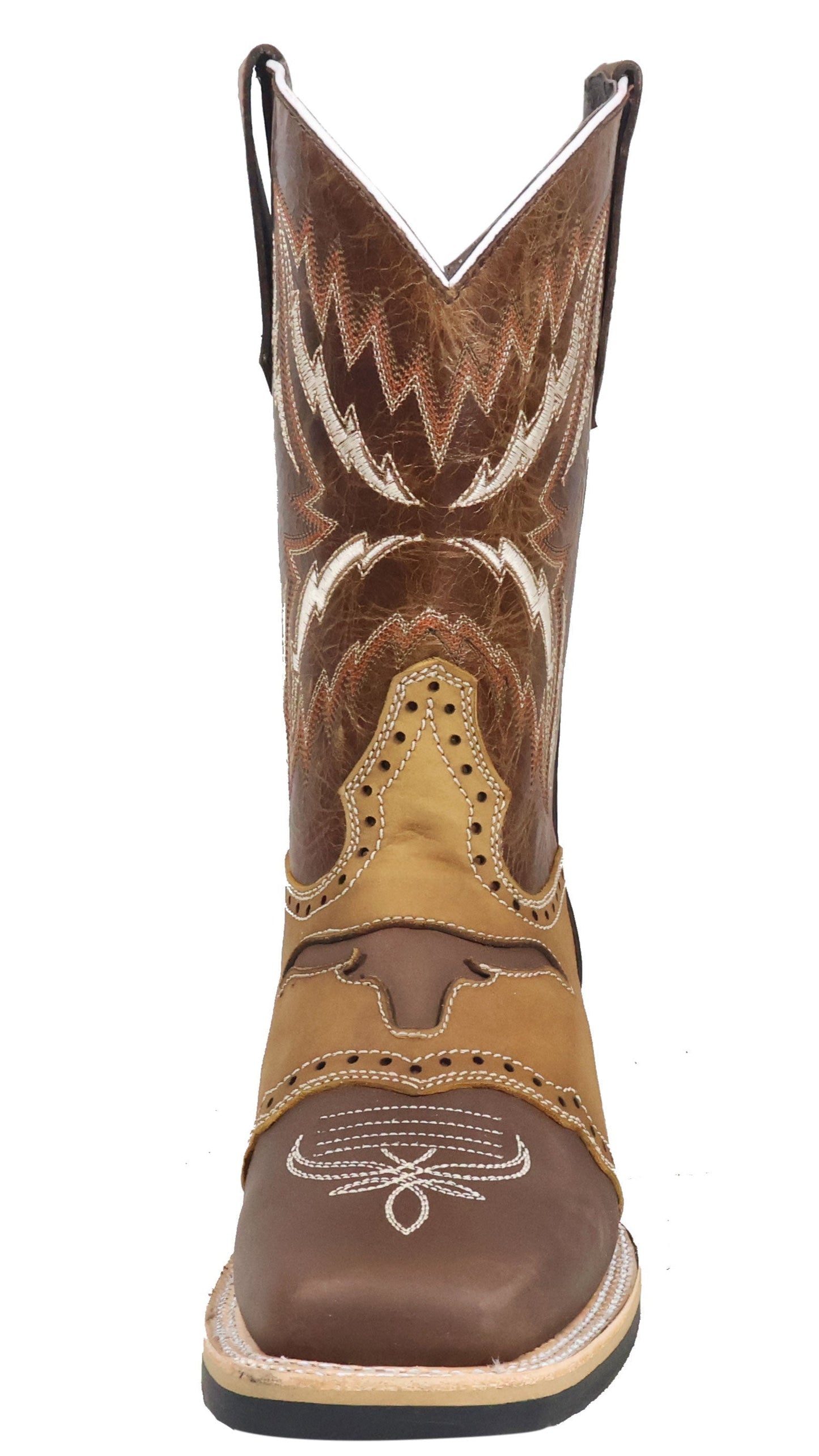 Silverton Longhorn All Leather Square-Toe Boots (Brown)