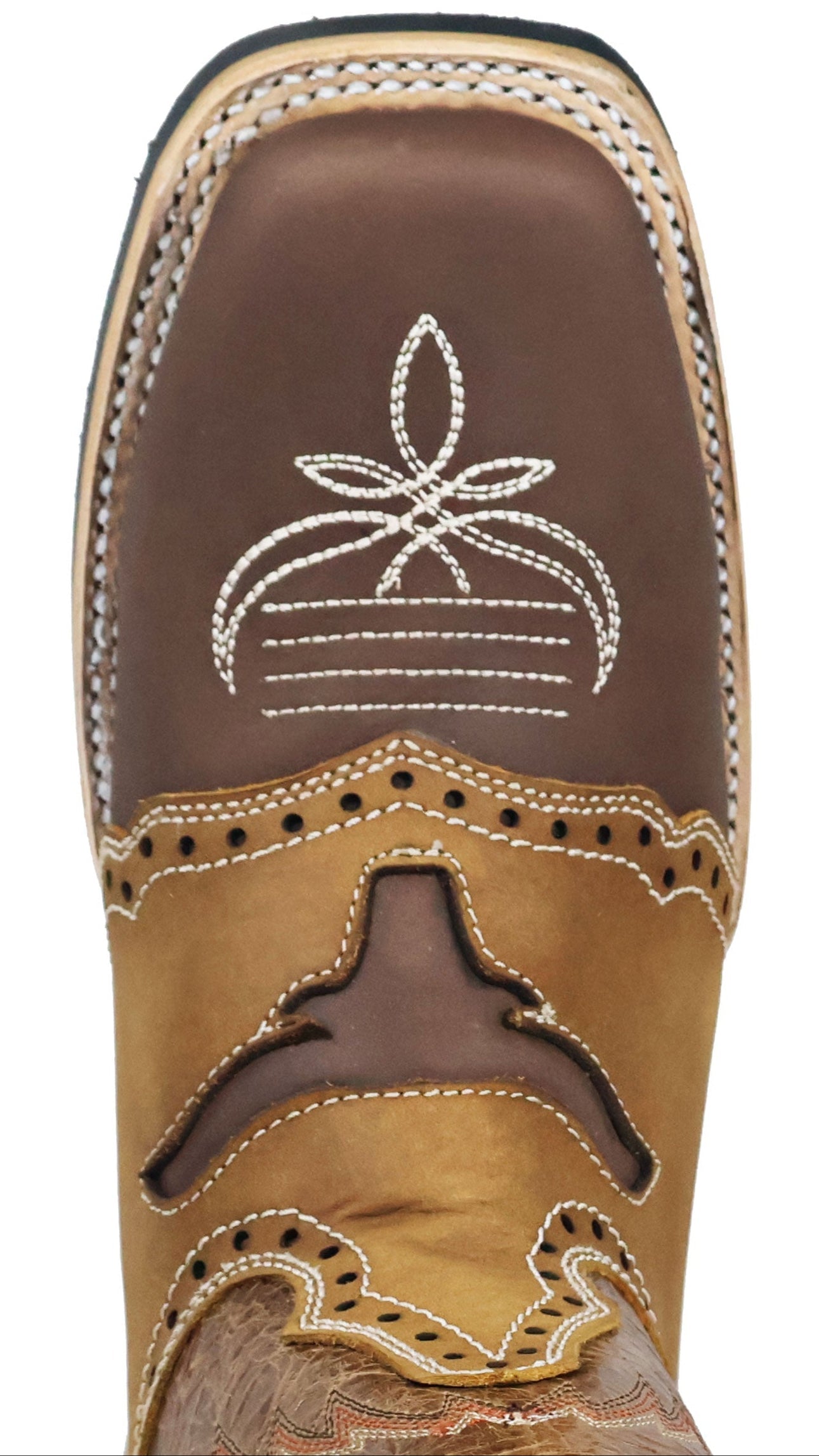 Silverton Longhorn All Leather Square-Toe Boots (Brown)