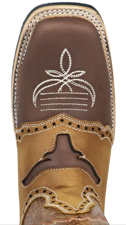 Silverton Longhorn All Leather Square-Toe Boots (Brown)