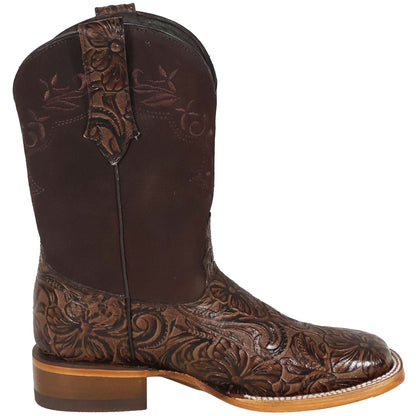 Silverton Miranda All Leather Wide Square Toe Boots (Brown)