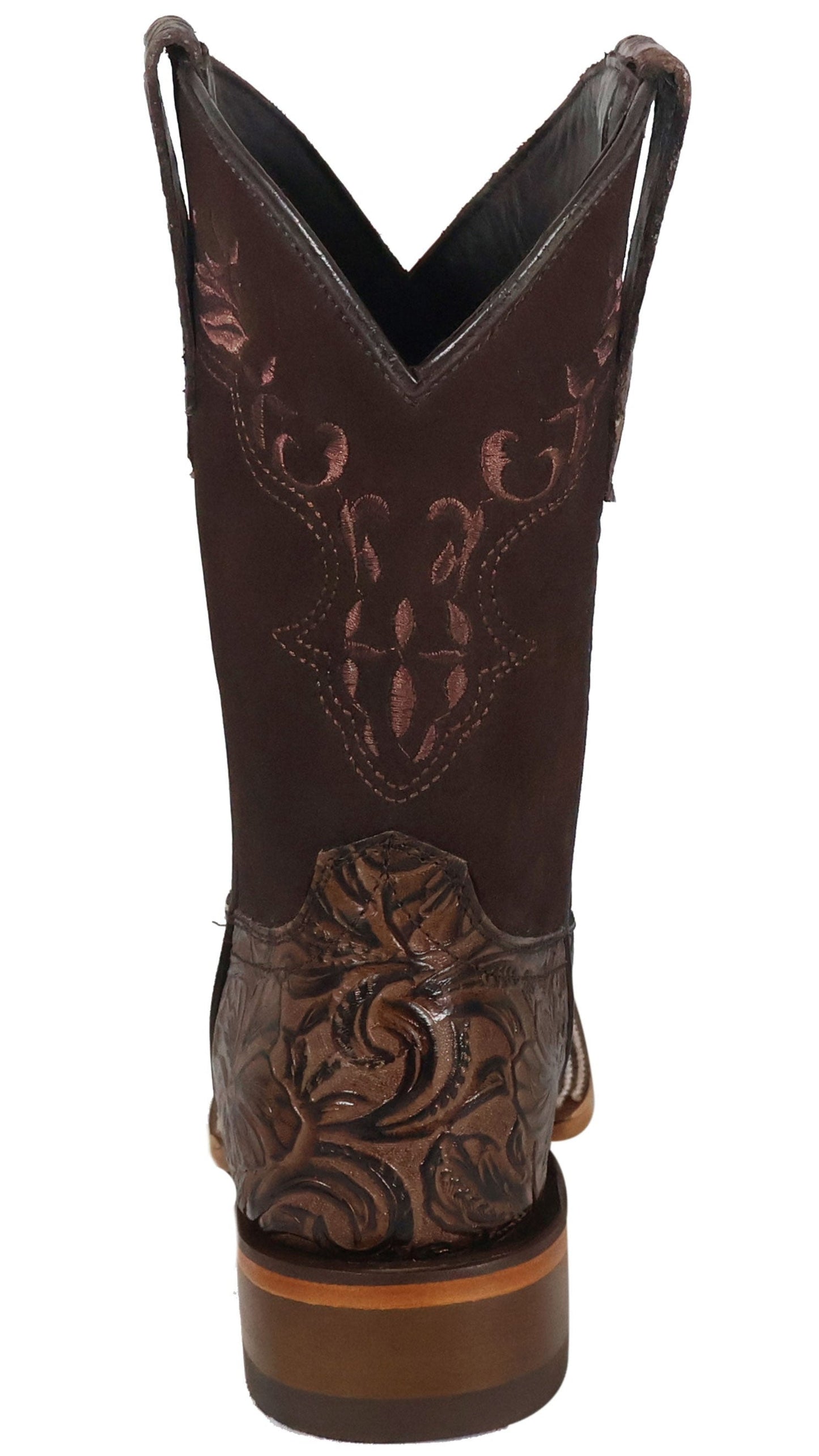 Silverton Miranda All Leather Wide Square Toe Boots (Brown)