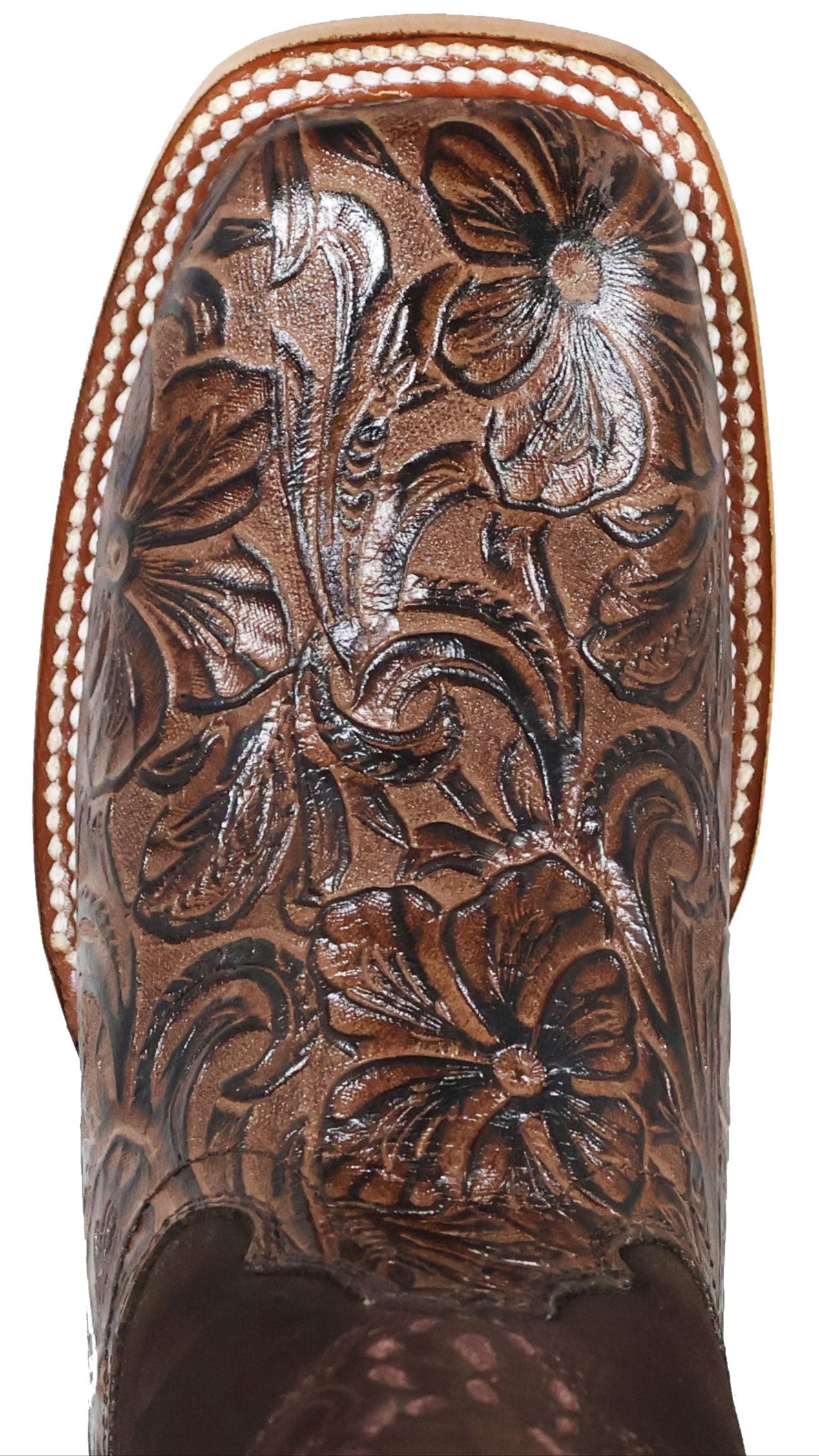 Silverton Miranda All Leather Wide Square Toe Boots (Brown)