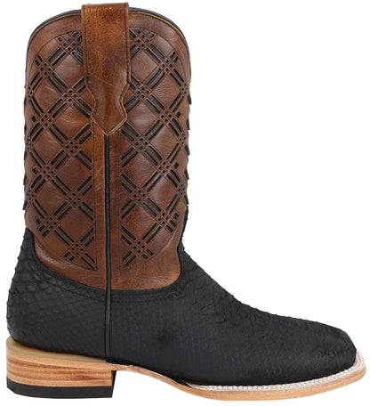 Silverton Peyton All Leather Wide Square Toe Boots (Black)