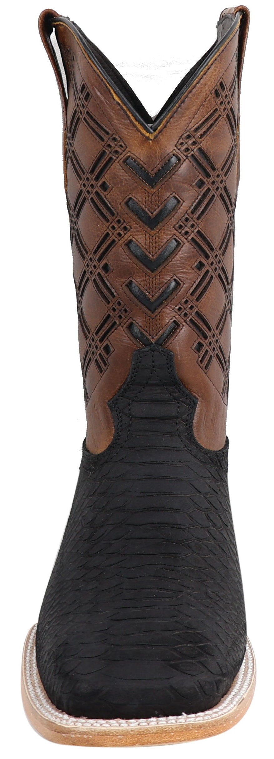 Silverton Peyton All Leather Wide Square Toe Boots (Black)