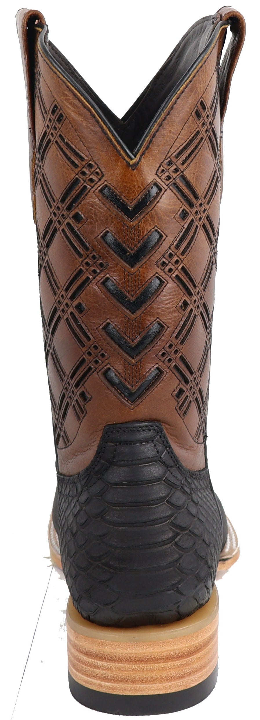 Silverton Peyton All Leather Wide Square Toe Boots (Black)