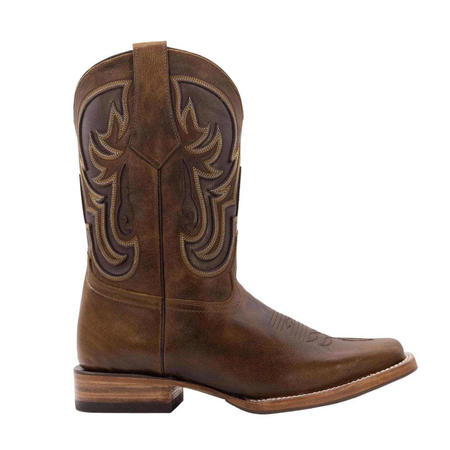 Silverton Ranch All Leather Square-Toe Boots (Brown)