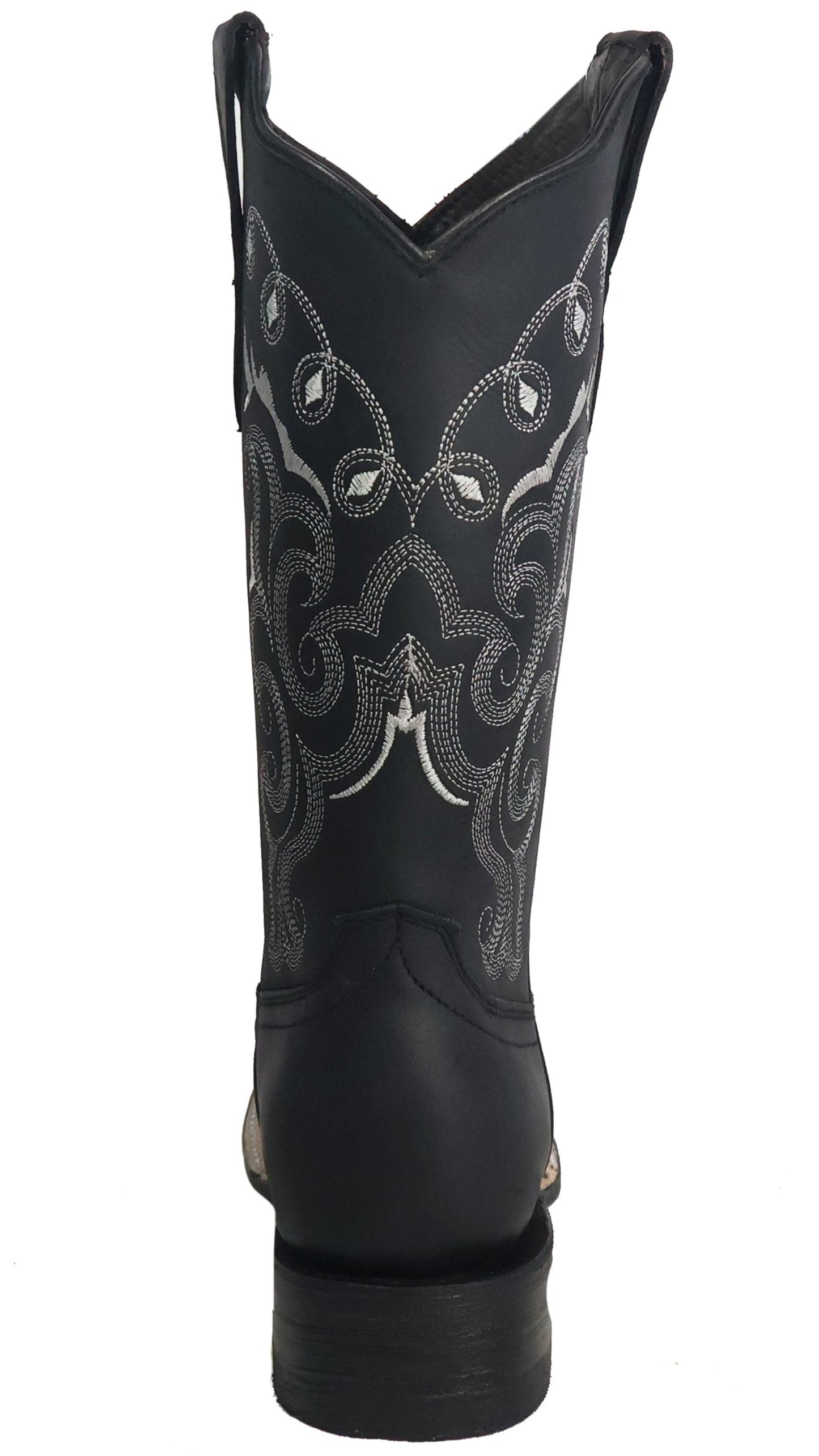 Silverton Sara All Leather Wide Square Toe Boots (Black)