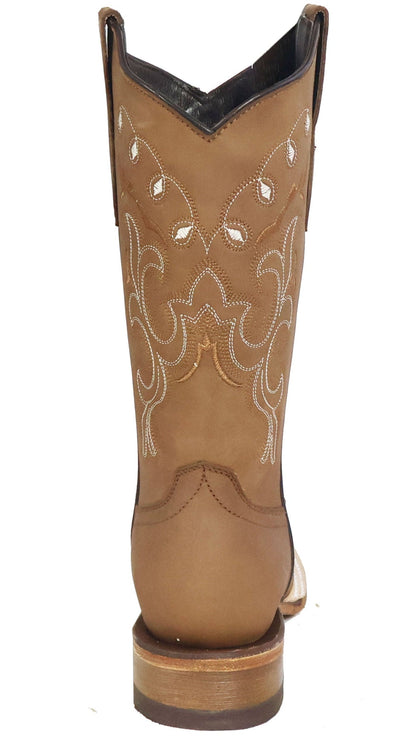 Silverton Sara All Leather Wide Square Toe Boots (Tobacco)