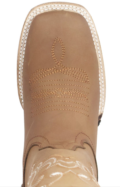 Silverton Sara All Leather Wide Square Toe Boots (Tobacco)