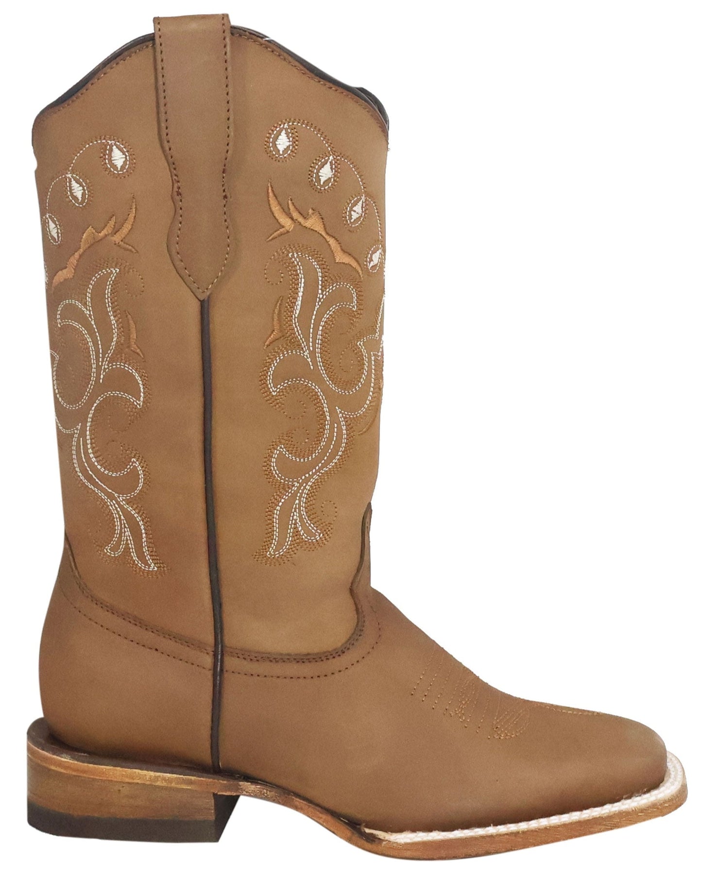 Silverton Sara All Leather Wide Square Toe Boots (Tobacco)