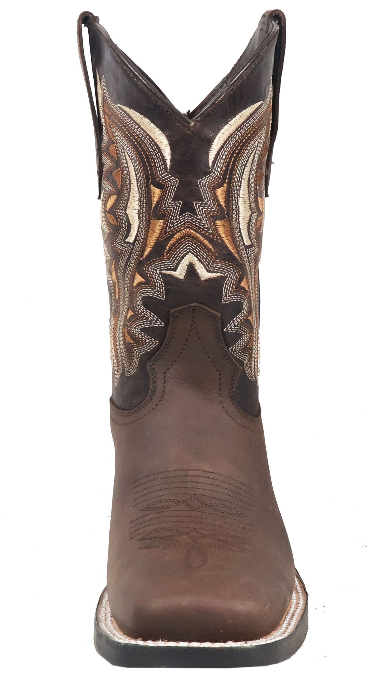 Silverton Stockton All Leather Square Toe Boots (Chocolate)