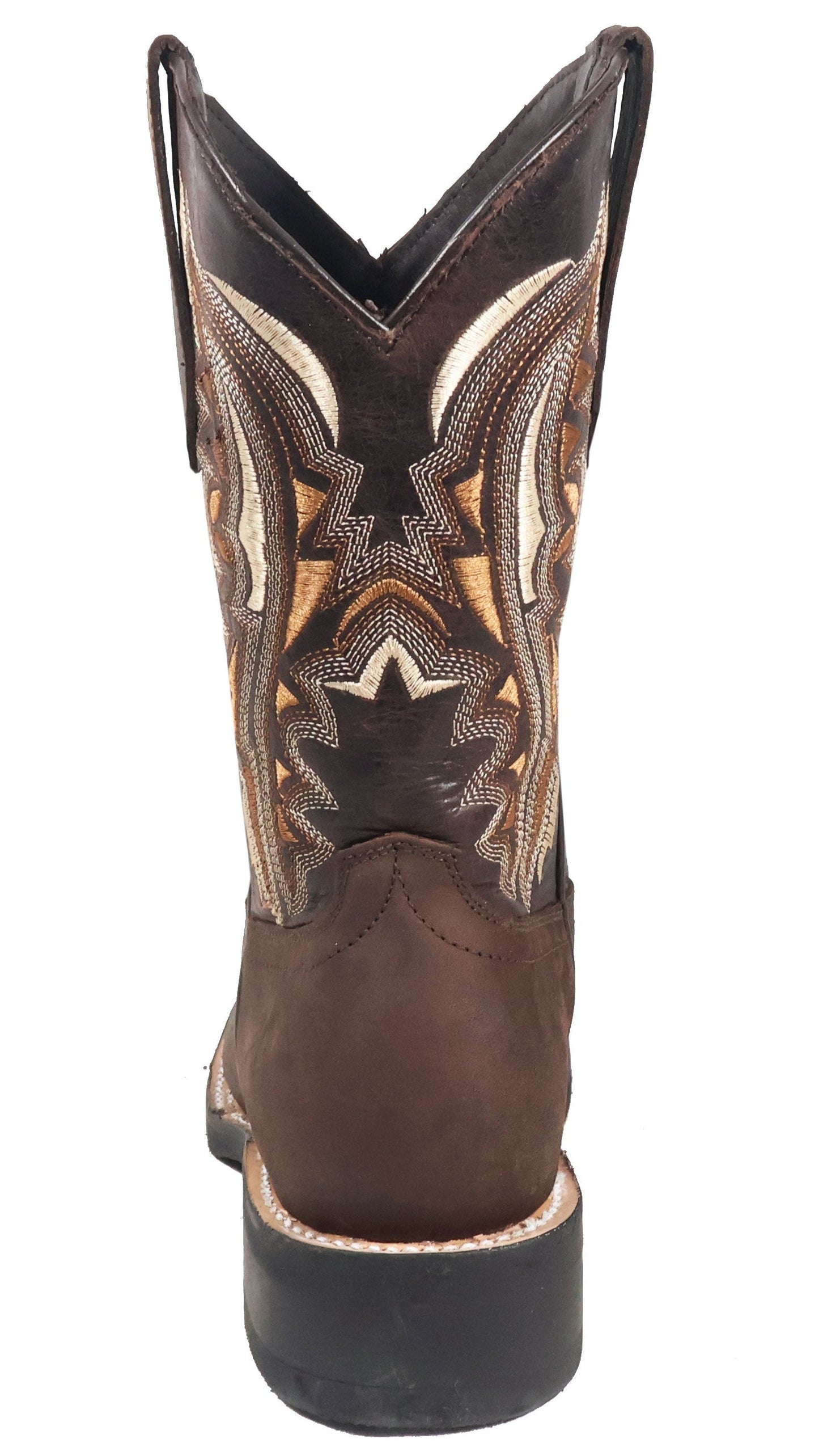 Silverton Stockton All Leather Square Toe Boots (Chocolate)