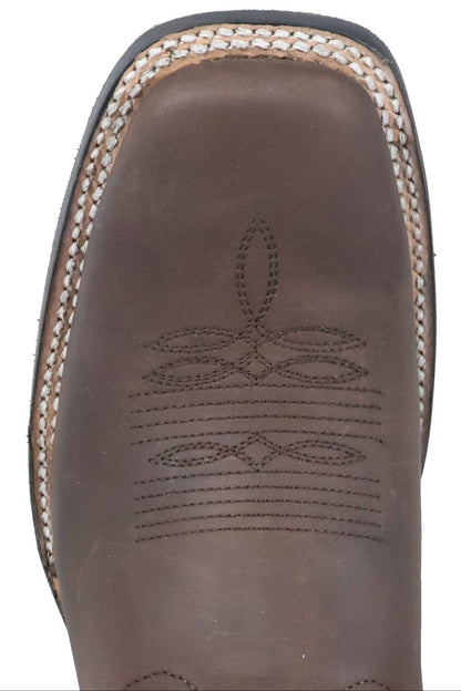 Silverton Stockton All Leather Square Toe Boots (Chocolate)