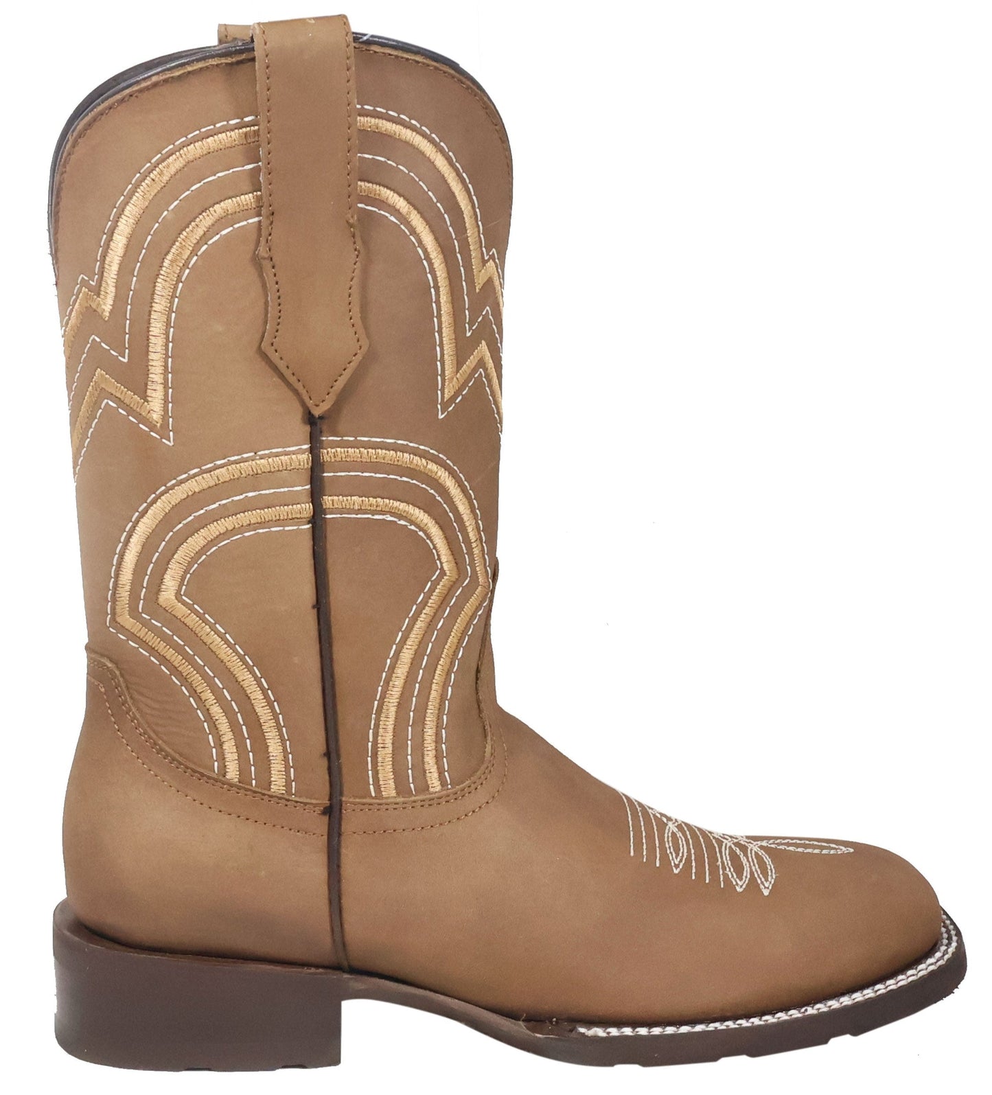 Silverton Weston All Leather Wide Square Toe Boots (Tobacco)