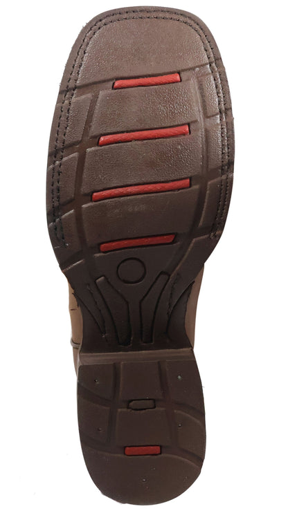 Silverton Weston All Leather Wide Square Toe Boots (Tobacco)