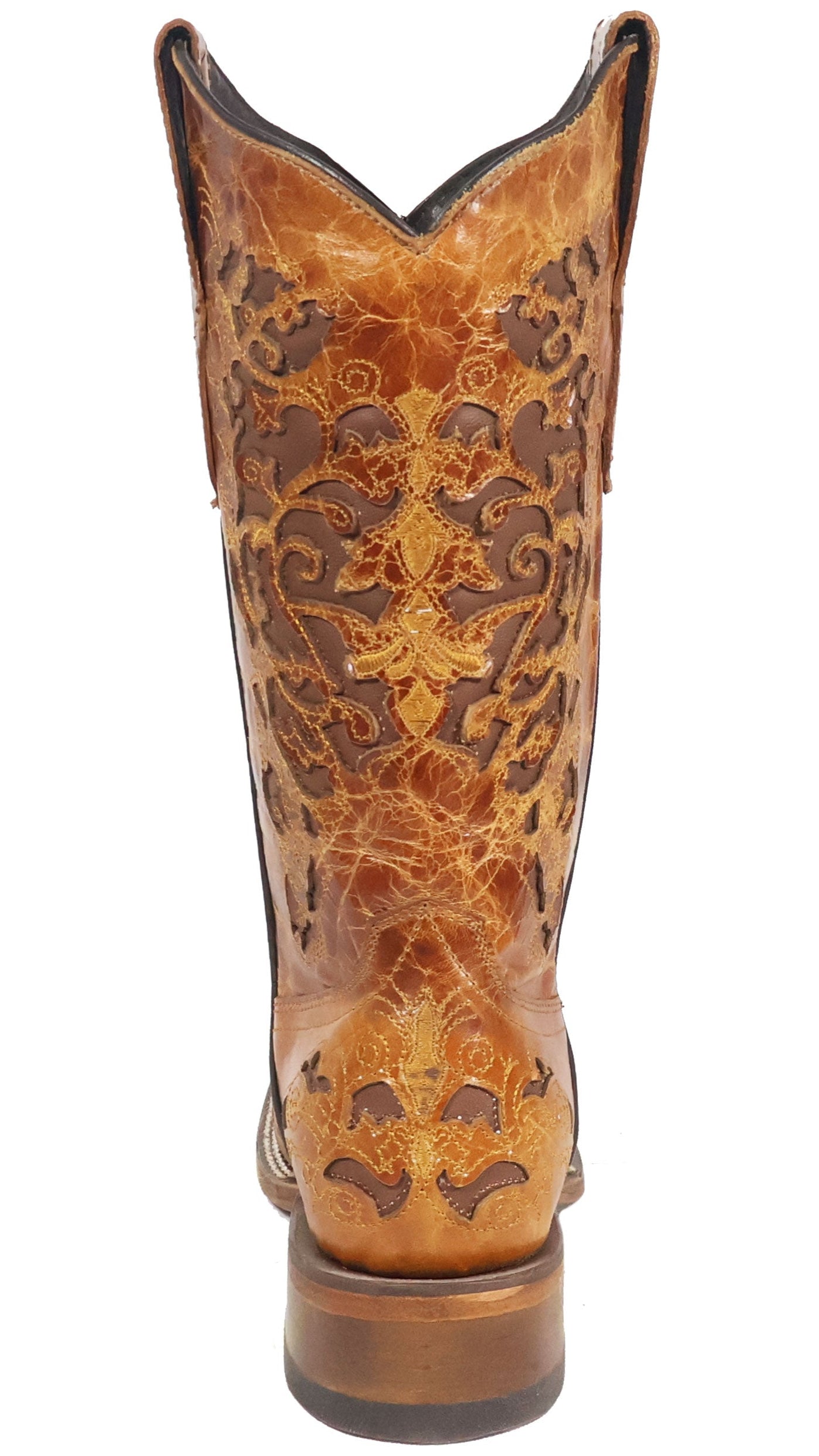 Silverton Grace All Leather Wide Square Toe Boots (Cognac)