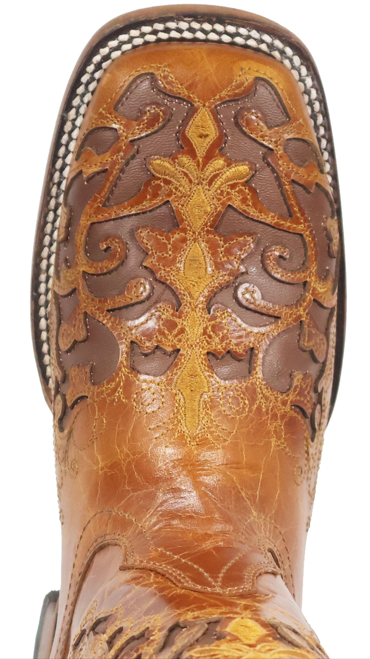 Silverton Grace All Leather Wide Square Toe Boots (Cognac)