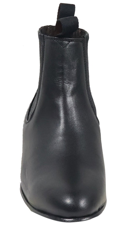 Silverton Napa All Leather Round Toe Short Boots (Black)