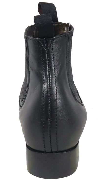Silverton Napa All Leather Round Toe Short Boots (Black)