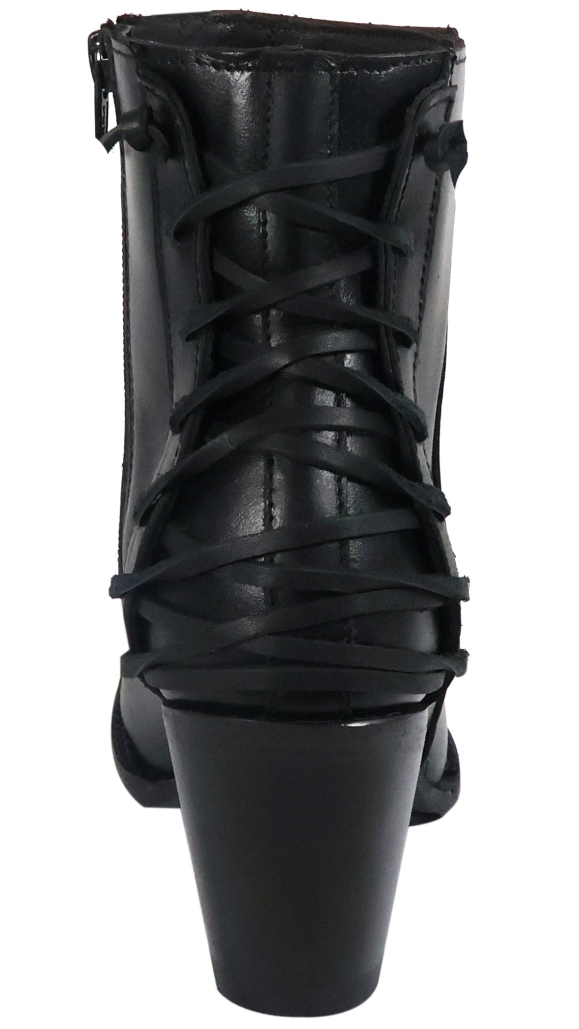 Silverton Walker All Leather Snip Toe Short Boots (Black)