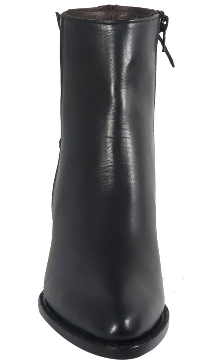 Silverton Walker All Leather Snip Toe Short Boots (Black)