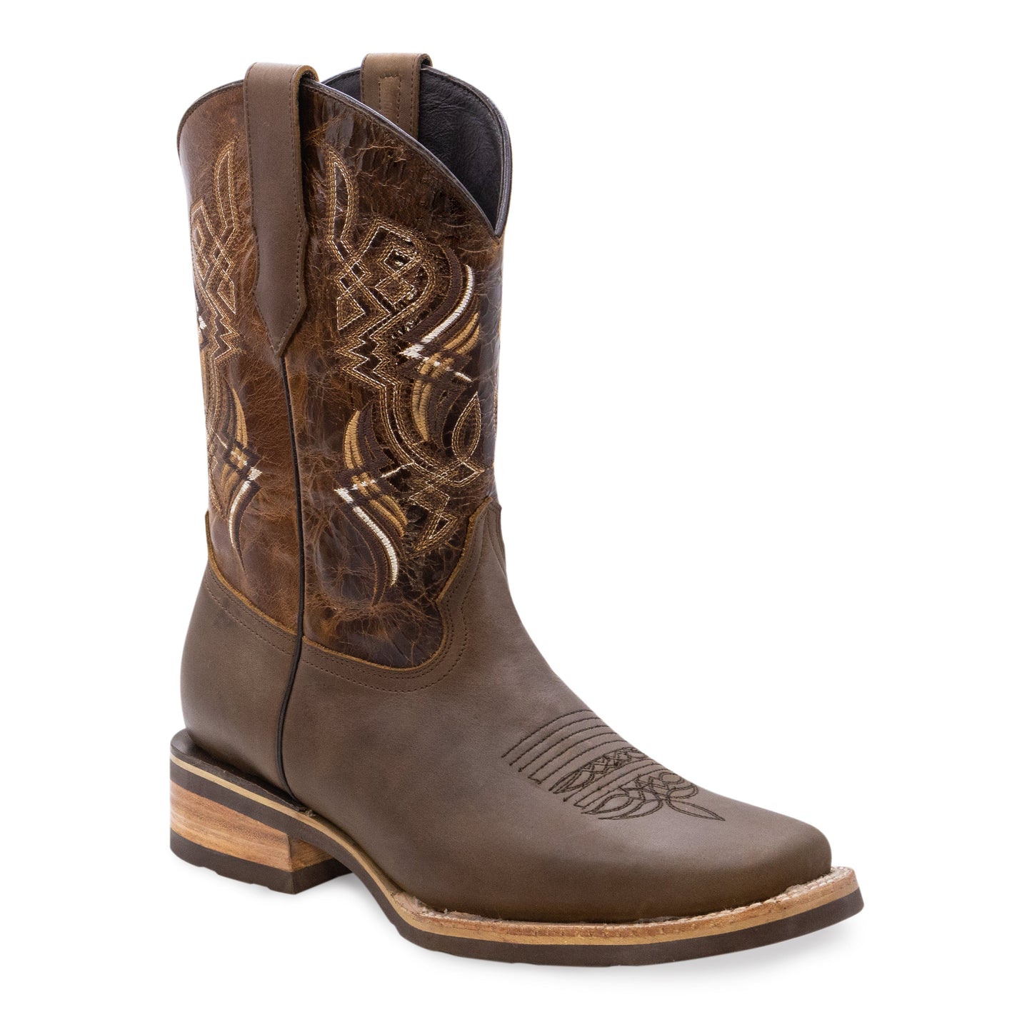 Silverton Cali All Leather Square Toe Boots (Tobacco)