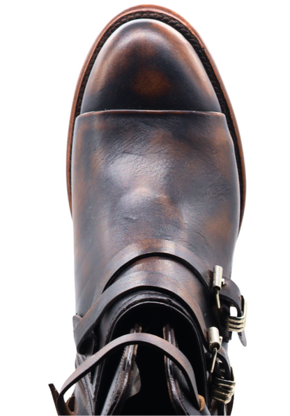 Silverton Crue All Leather Round Toe Short Boots (Black/Brown)