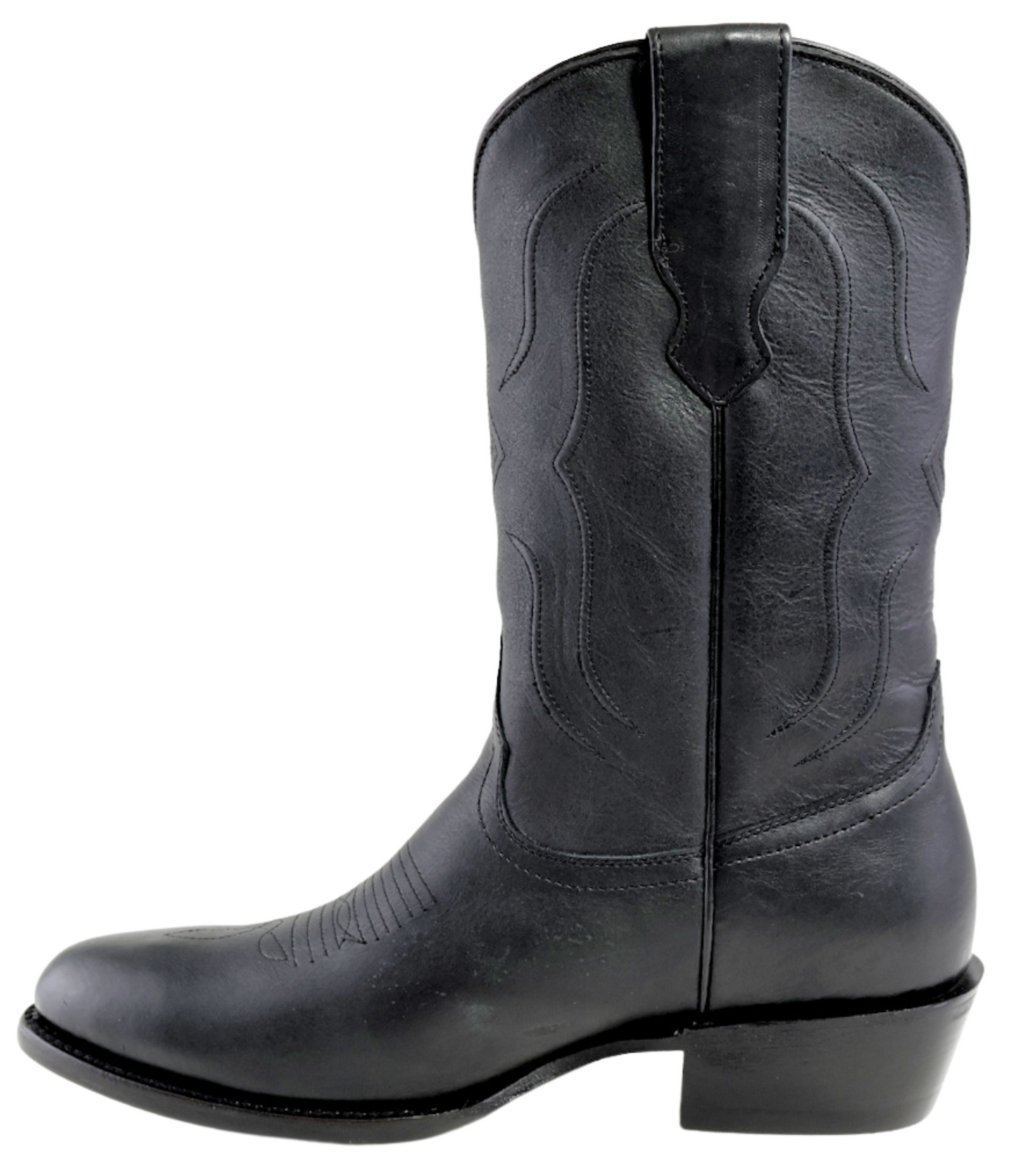 Silverton Easton All Leather Round Toe Boots (Black)