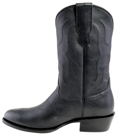 Silverton Easton All Leather Round Toe Boots (Black)