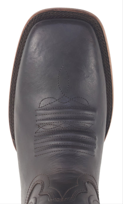 Silverton Edison All Leather Wide Square Toe Boots (Brown)