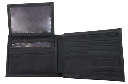 Silverton All Leather Patriot Bi-Fold Wallet (Black)