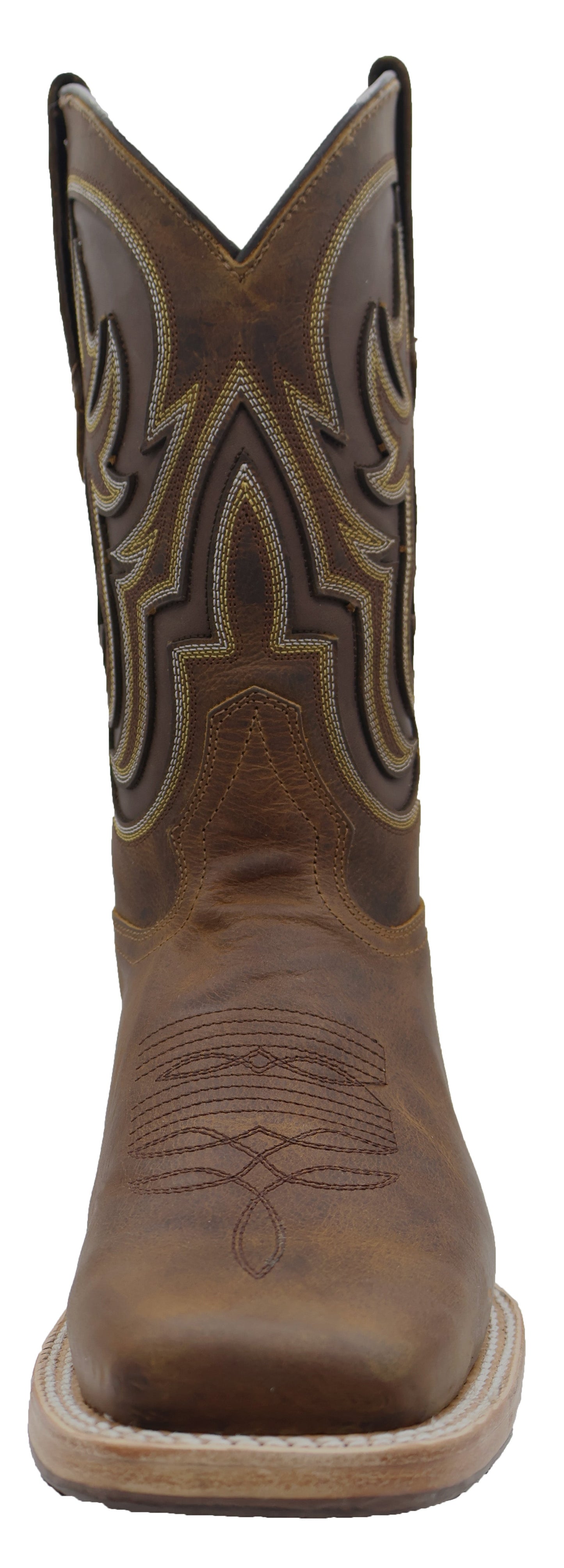 Silverton Ranch All Leather Square-Toe Boots (Brown)