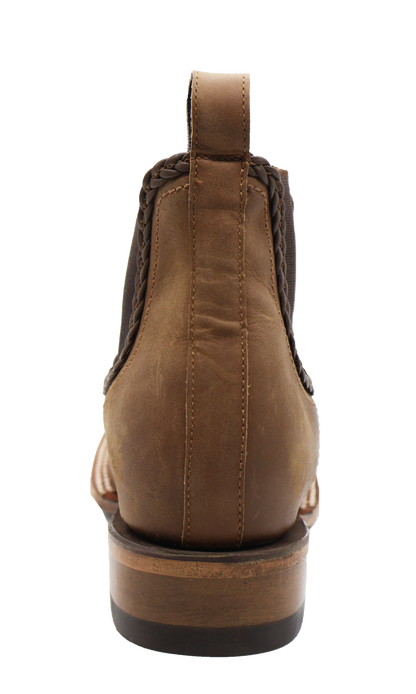 Silverton Ellie All Leather Wide Square Toe Short Boots (Tobacco)