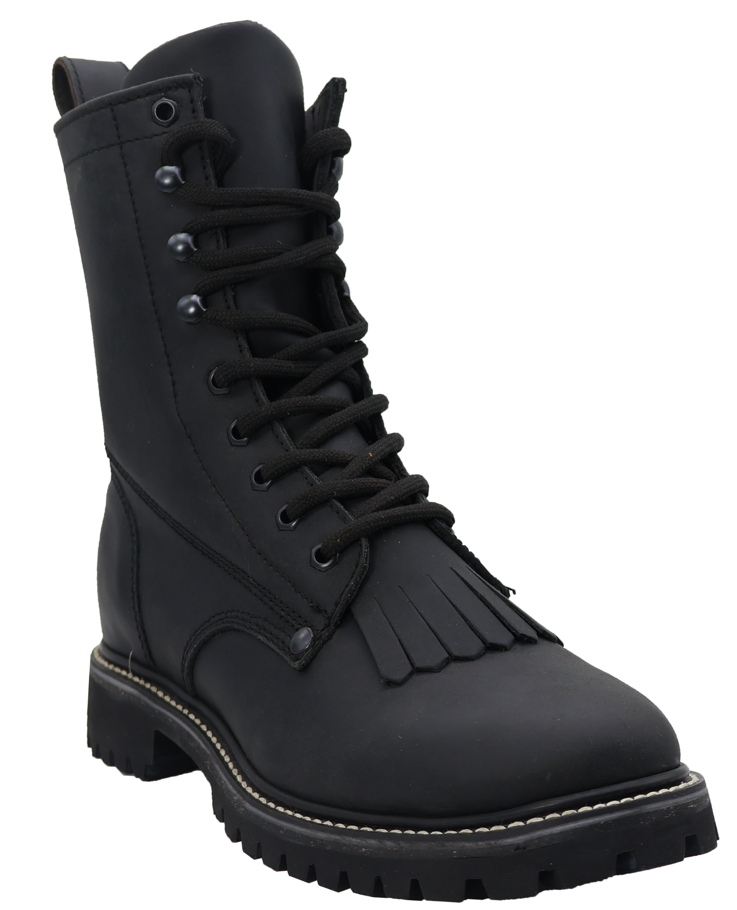 Silverton Lacer 8 All Leather Round Toe Work Boots (Black)