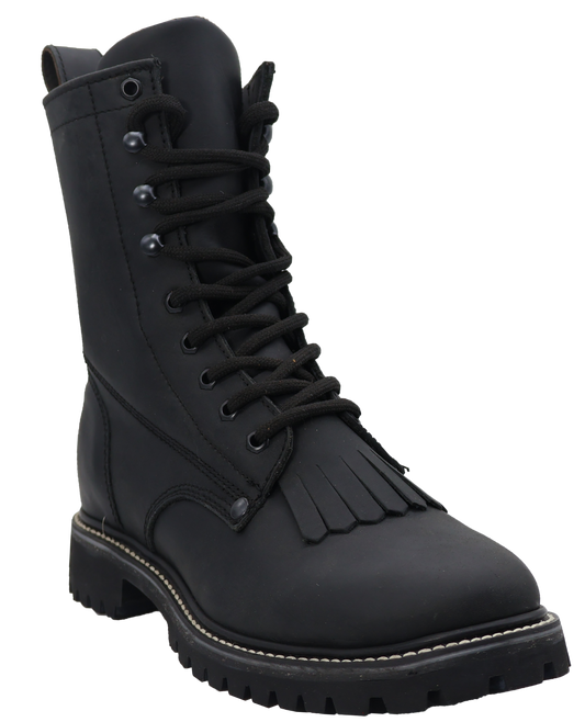 Silverton Lacer 8 All Leather Round Toe Work Boots (Black)