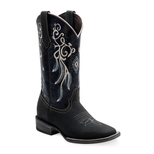 Silverton Mary All Leather Square Toe Boots (Black)