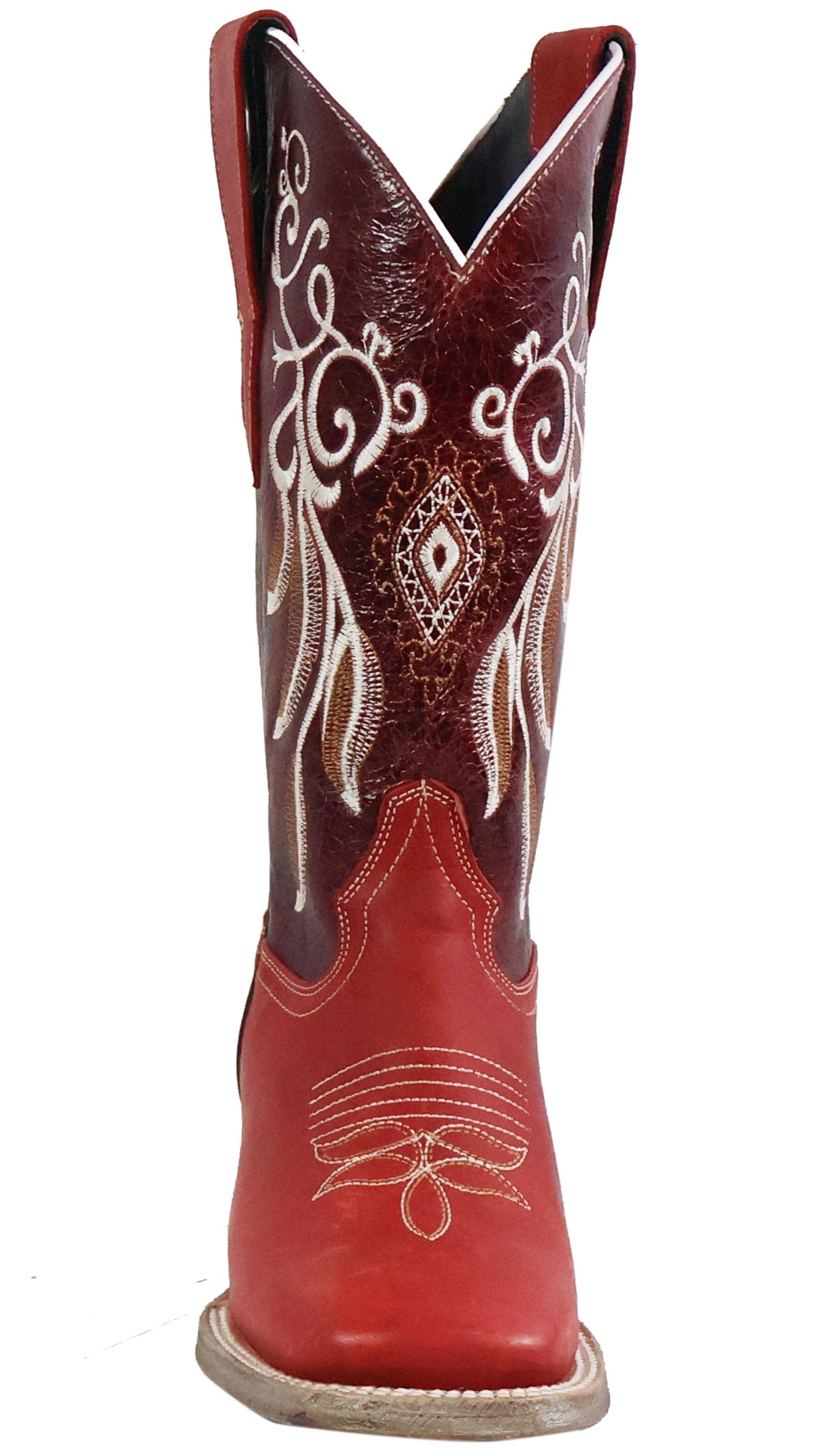 Silverton Mary All Leather Wide Square Toe Boots (Red)