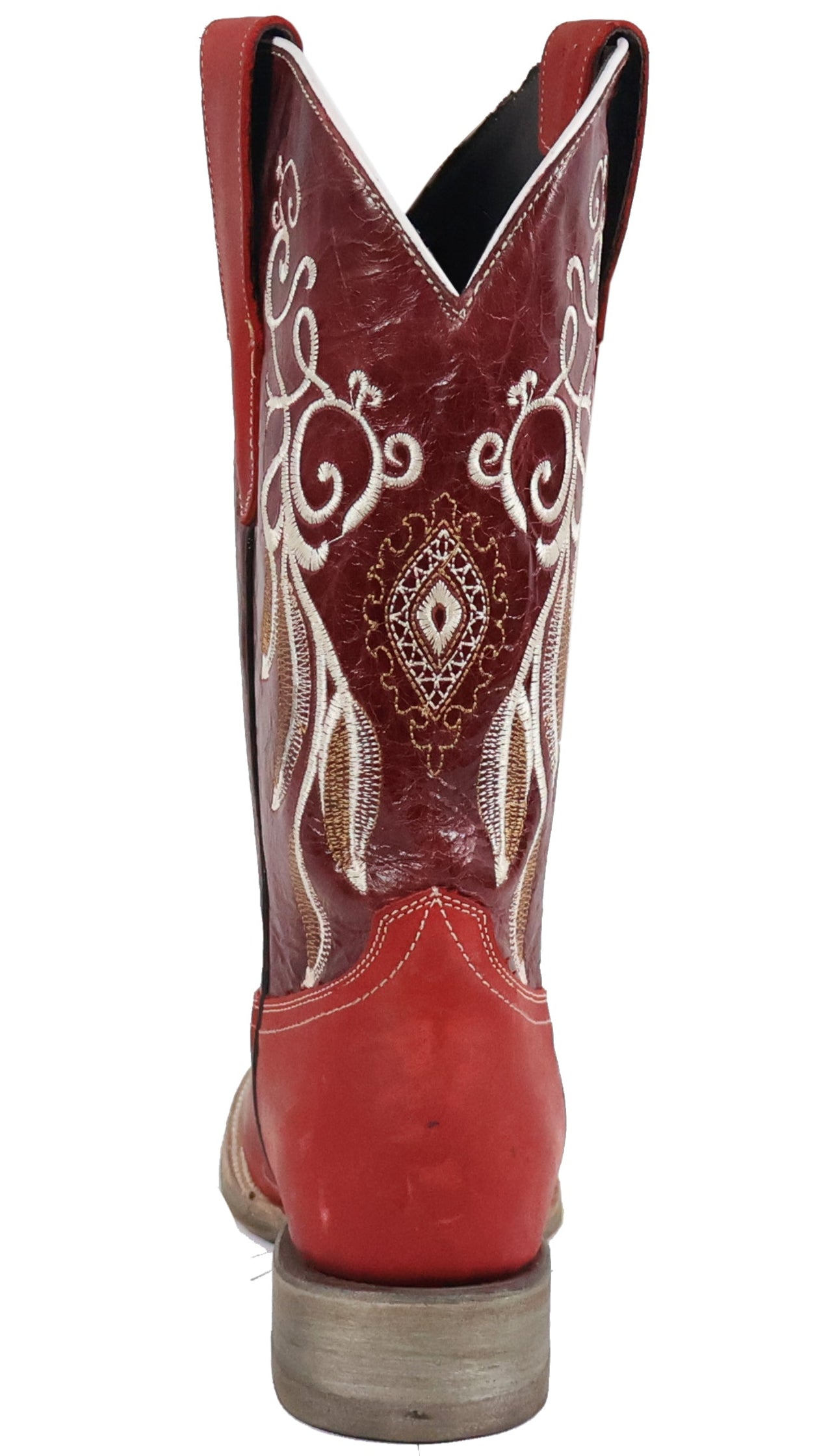 Silverton Mary All Leather Wide Square Toe Boots (Red)