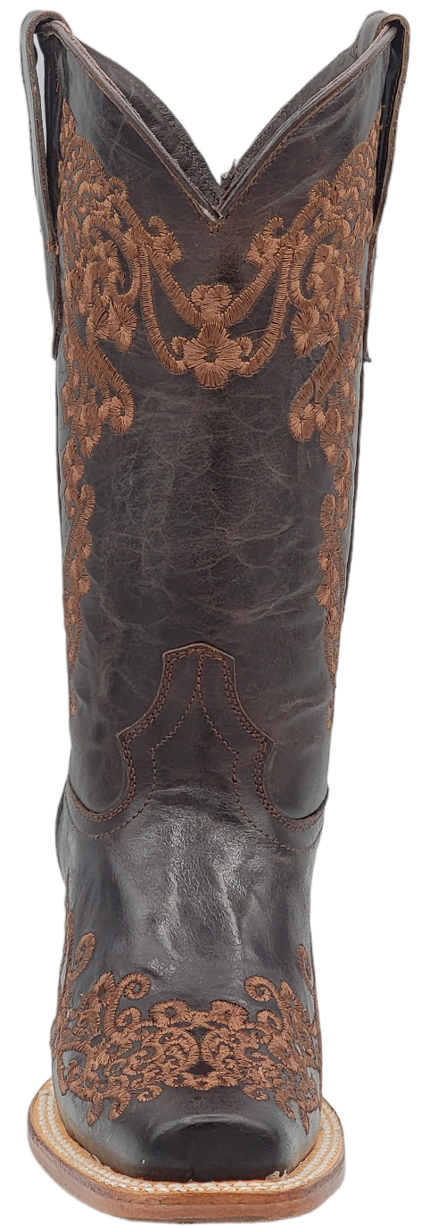 Silverton Diana All Leather Square Toe Boots (Choco)