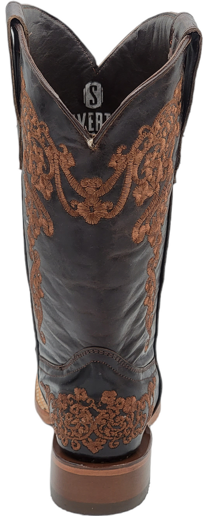 Silverton Diana All Leather Square Toe Boots (Chocolate)