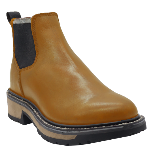 Silverton Rudy All Leather Round Toe Short Work Boots (Honey)