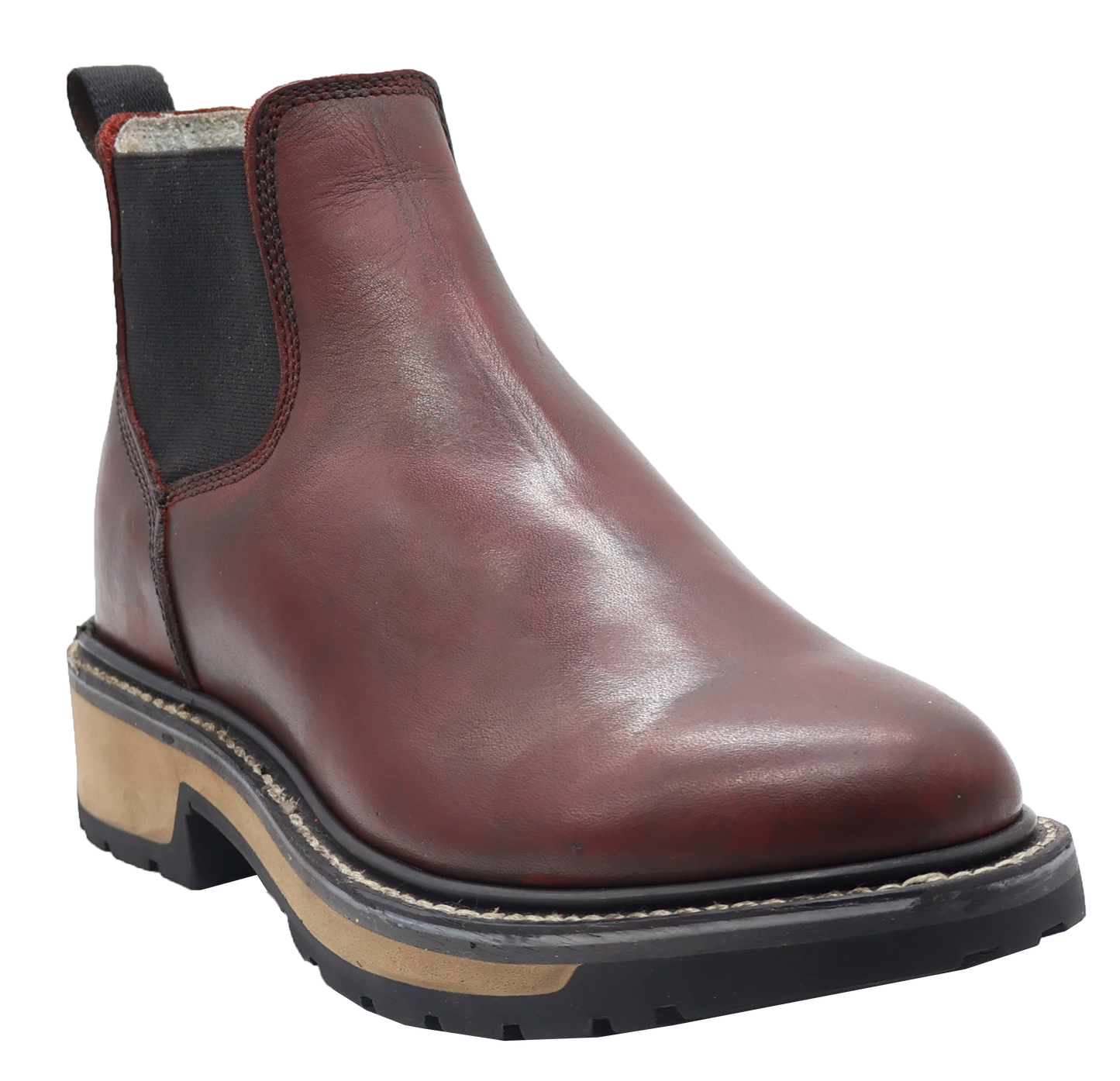 Silverton Rudy All Leather Round Toe Short Work Boots (Wine)