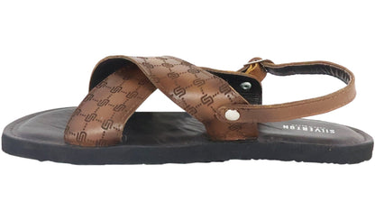 Silverton Louis All Leather Cross Strap Sandals (Honey)