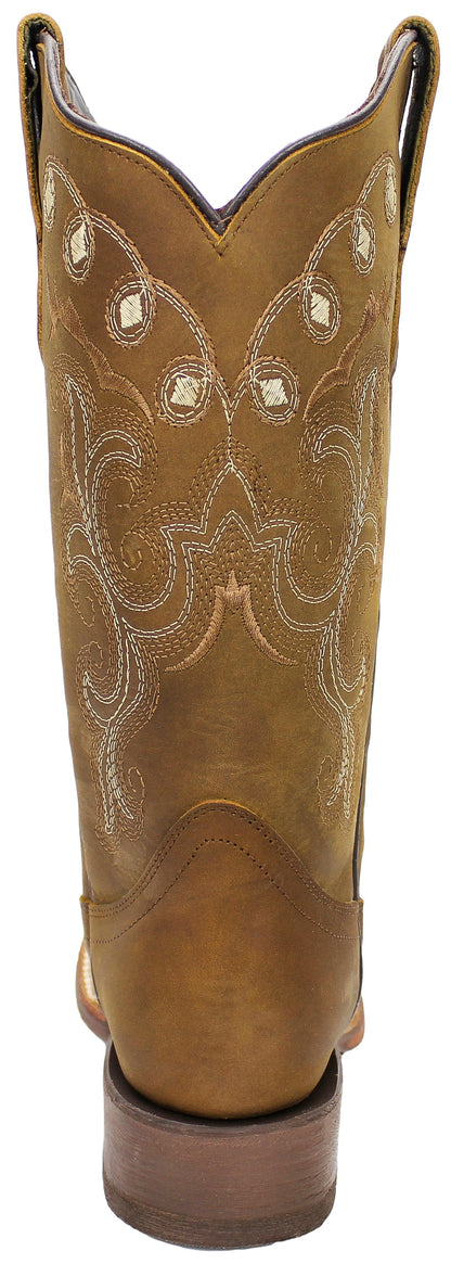 Silverton Sara All Leather Square Toe Boots (Tobacco)